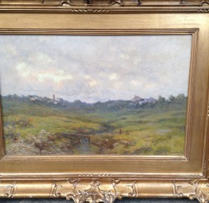 Paesaggio, olio su tela del 1923, 40cm per 60cm.
